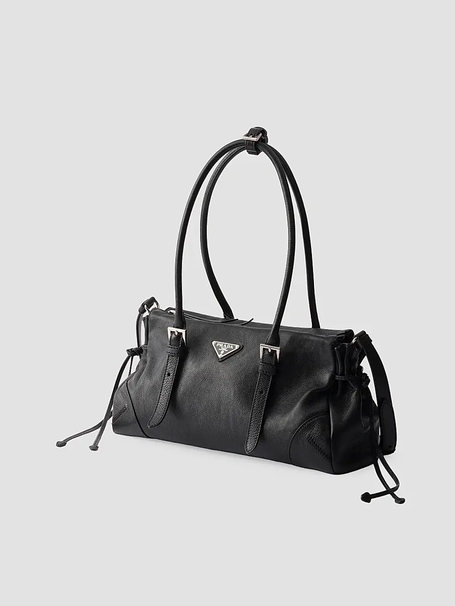 Prada Women's Bonnie Medium Antiqued Leather Top Handle Bag | Thumbnail 5 Prada Women's Bonnie Medium Antiqued Leather Top Handle Bag | Thumbnail 5