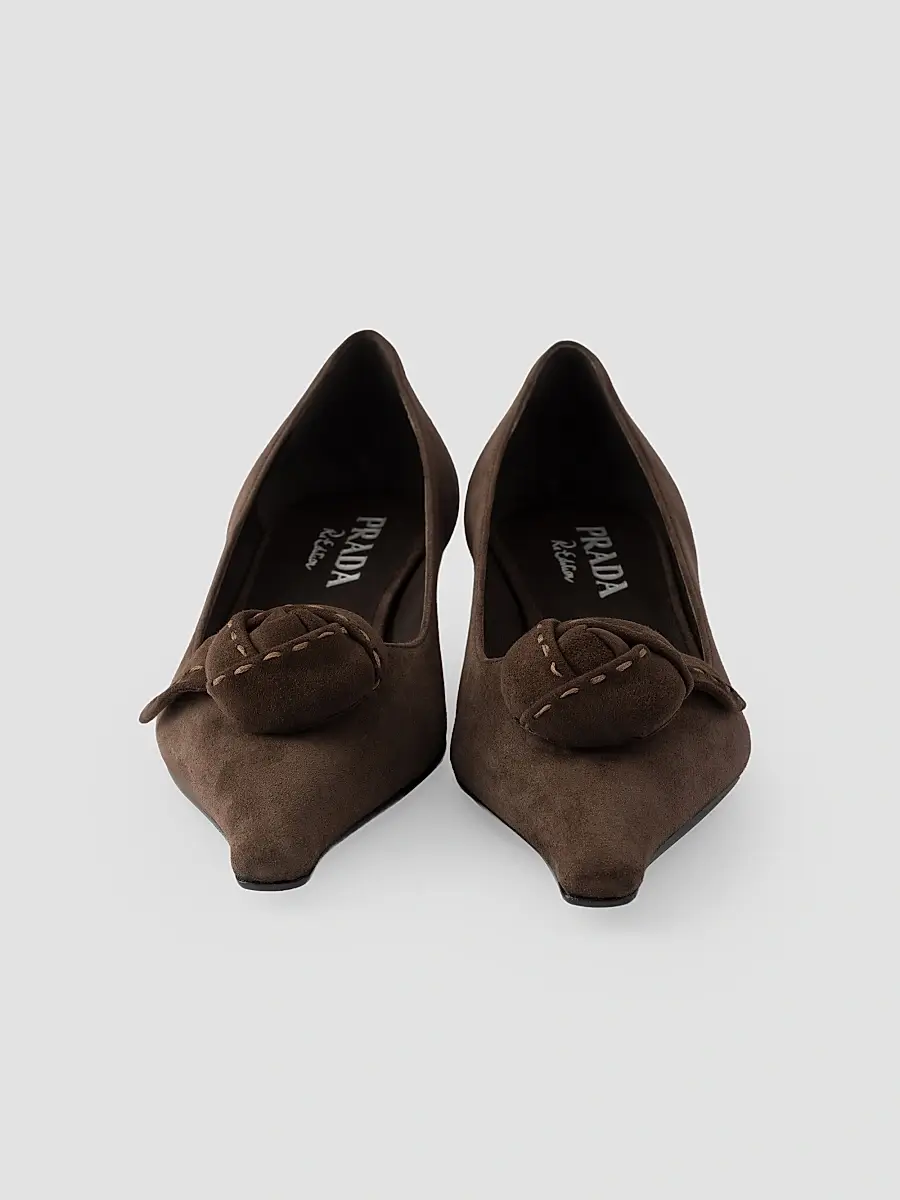 Prada Women's Suede Ballerinas | Thumbnail 2