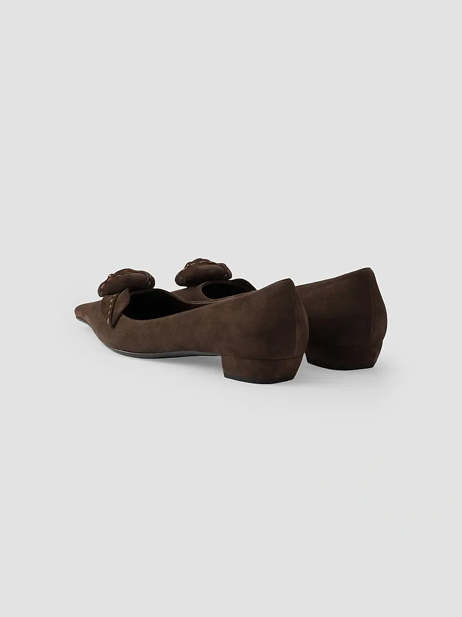 Prada Women's Suede Ballerinas | Thumbnail 3