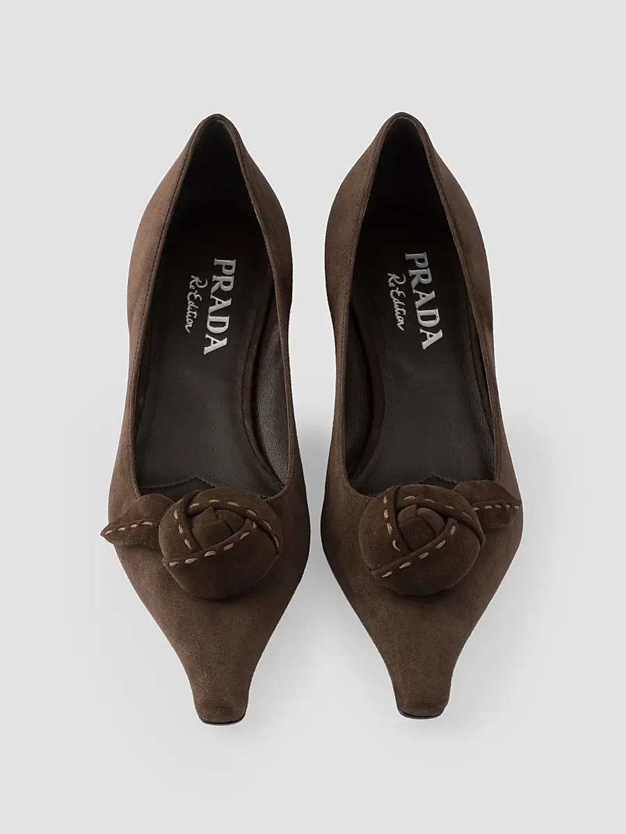 Prada Women's Suede Ballerinas | Thumbnail 4