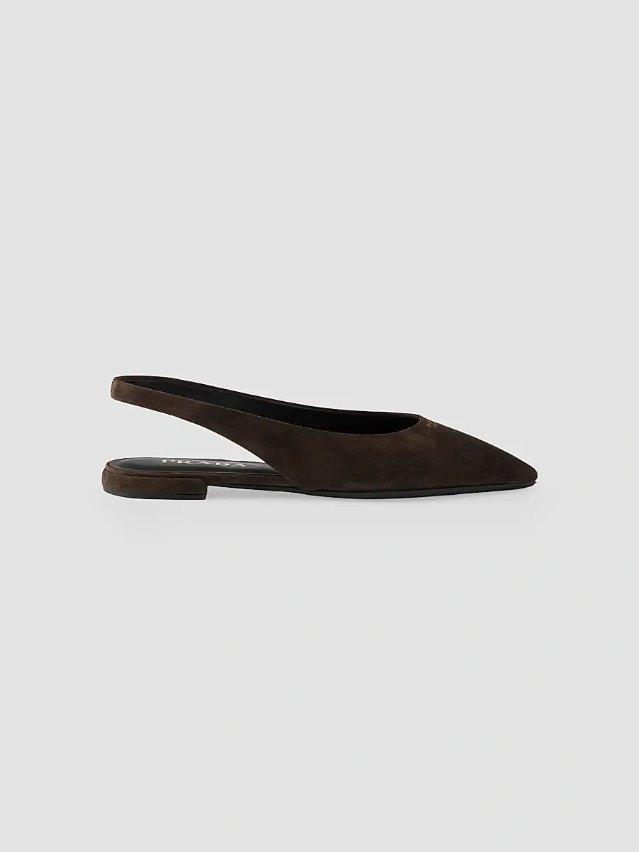 Prada Women's Suede Ballerinas | Thumbnail 2