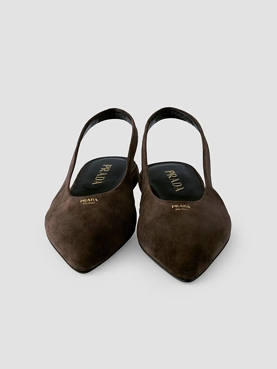 Prada Women's Suede Ballerinas | Thumbnail 3