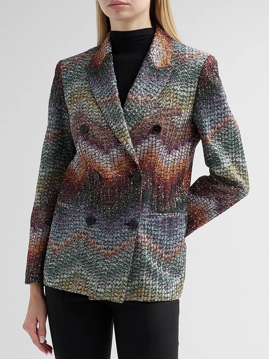 Missoni Women's Textured Chevron Blazer | Thumbnail 4