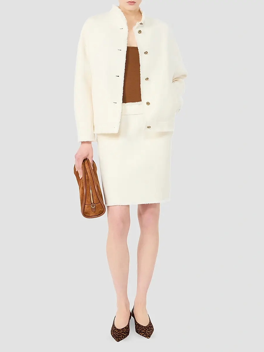 Max Mara Women's Double Jersey Wool Bomber Jacket | Thumbnail 6