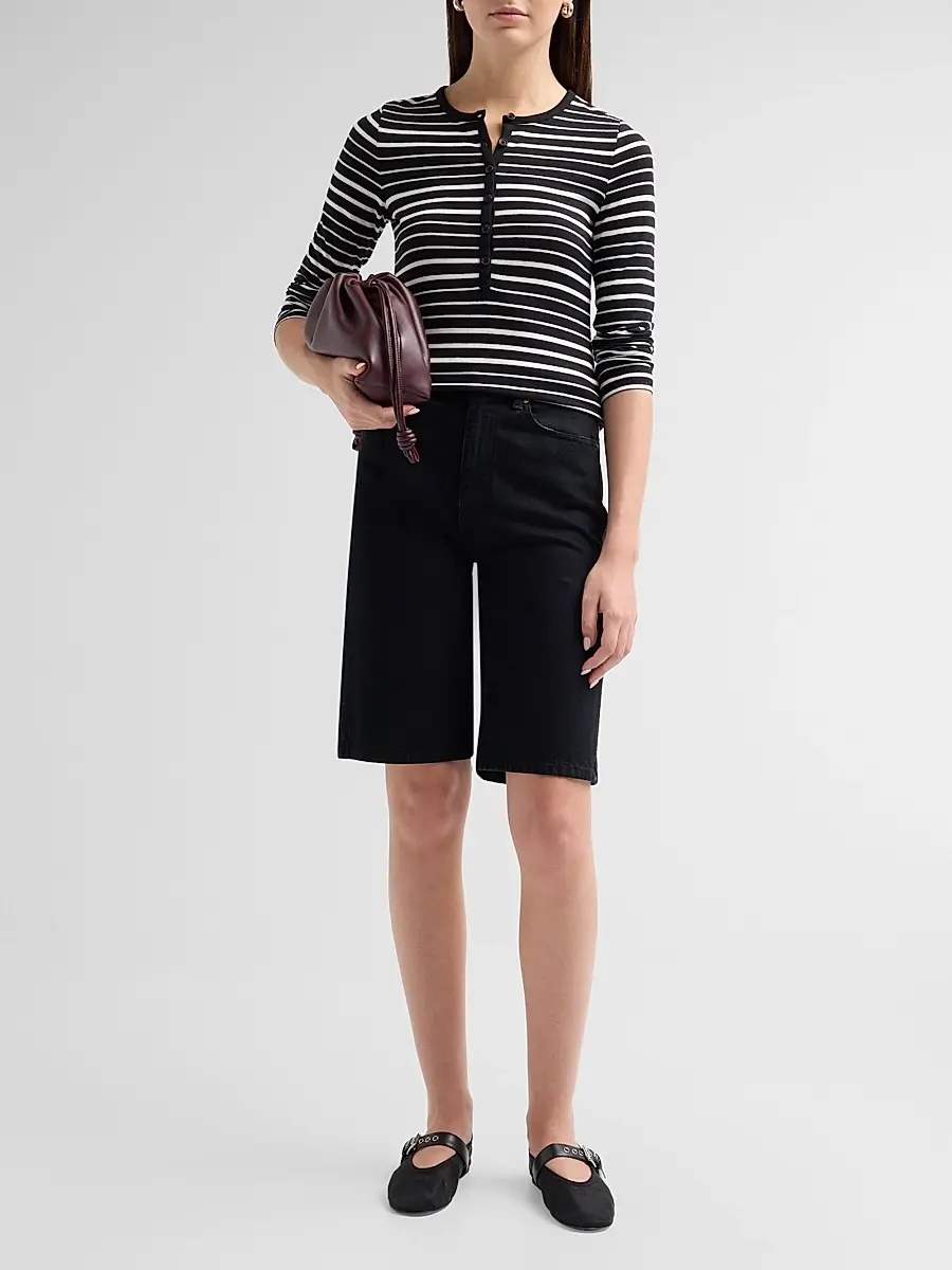 rag & bone Women's The Knit Striped Henley | Thumbnail 2 rag & bone Women's The Knit Striped Henley | Thumbnail 2