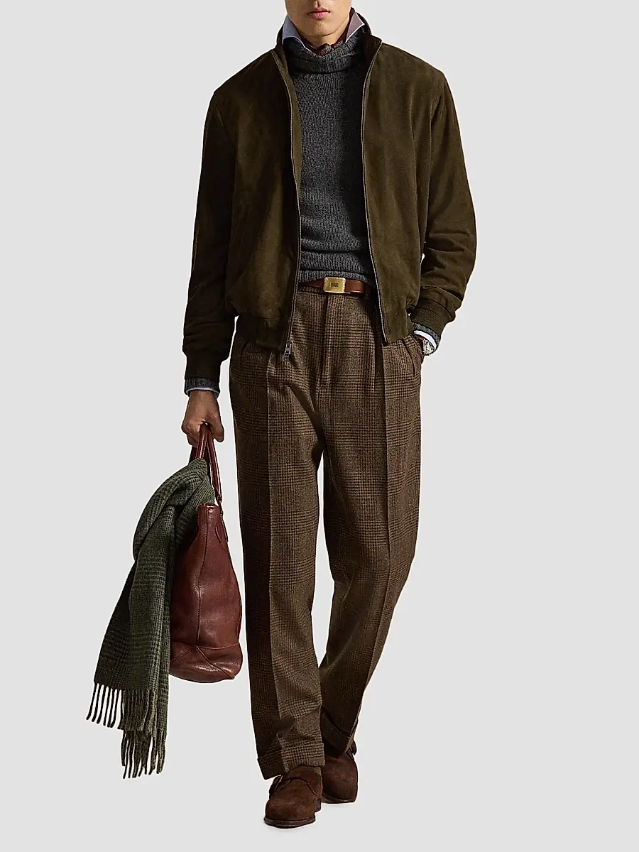 Polo Ralph Lauren Men's Charleton Suede Bomber Jacket | Thumbnail 2 Polo Ralph Lauren Men's Charleton Suede Bomber Jacket | Thumbnail 2