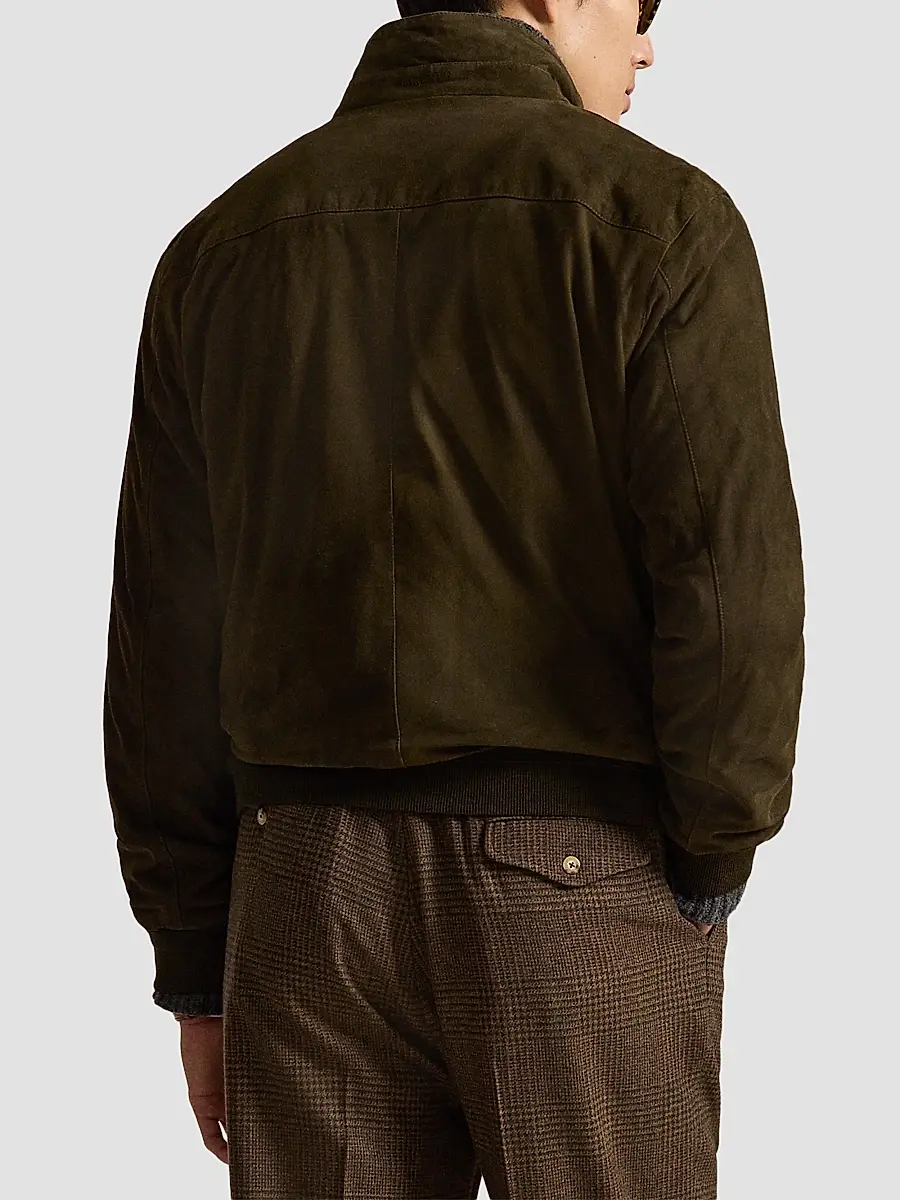 Polo Ralph Lauren Men's Charleton Suede Bomber Jacket | Thumbnail 3 Polo Ralph Lauren Men's Charleton Suede Bomber Jacket | Thumbnail 3