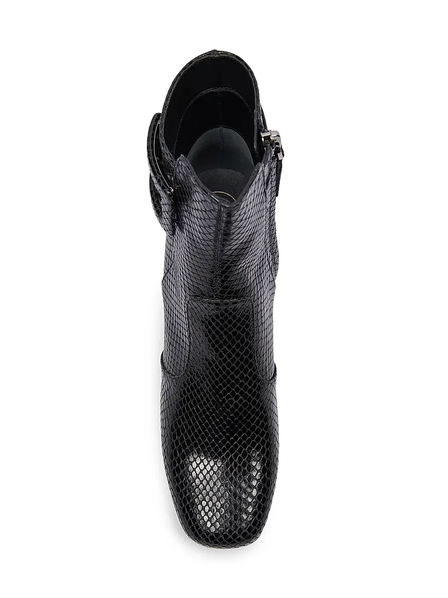Roger Vivier Women's Tres Vivier 45MM Snakeskin-Embossed Leather Ankle Boots | Thumbnail 3 Roger Vivier Women's Tres Vivier 45MM Snakeskin-Embossed Leather Ankle Boots | Thumbnail 3