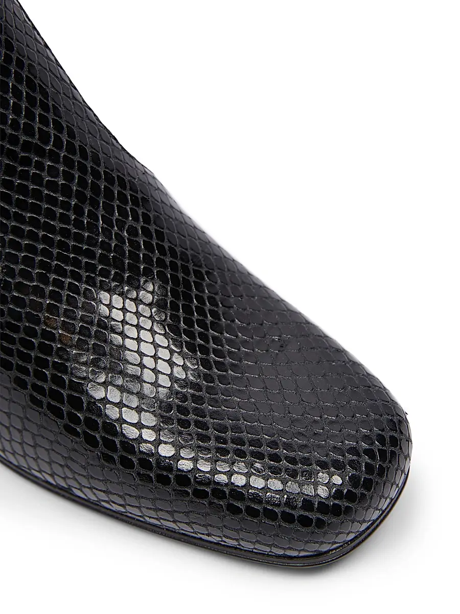 Roger Vivier Women's Tres Vivier 45MM Snakeskin-Embossed Leather Ankle Boots | Thumbnail 4 Roger Vivier Women's Tres Vivier 45MM Snakeskin-Embossed Leather Ankle Boots | Thumbnail 4