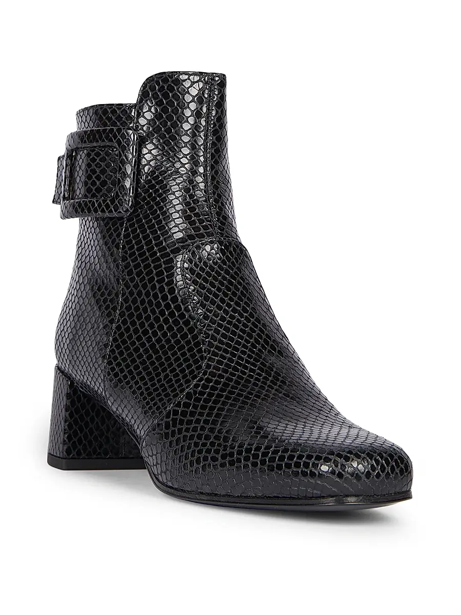 Roger Vivier Women's Tres Vivier 45MM Snakeskin-Embossed Leather Ankle Boots | Thumbnail 6 Roger Vivier Women's Tres Vivier 45MM Snakeskin-Embossed Leather Ankle Boots | Thumbnail 6