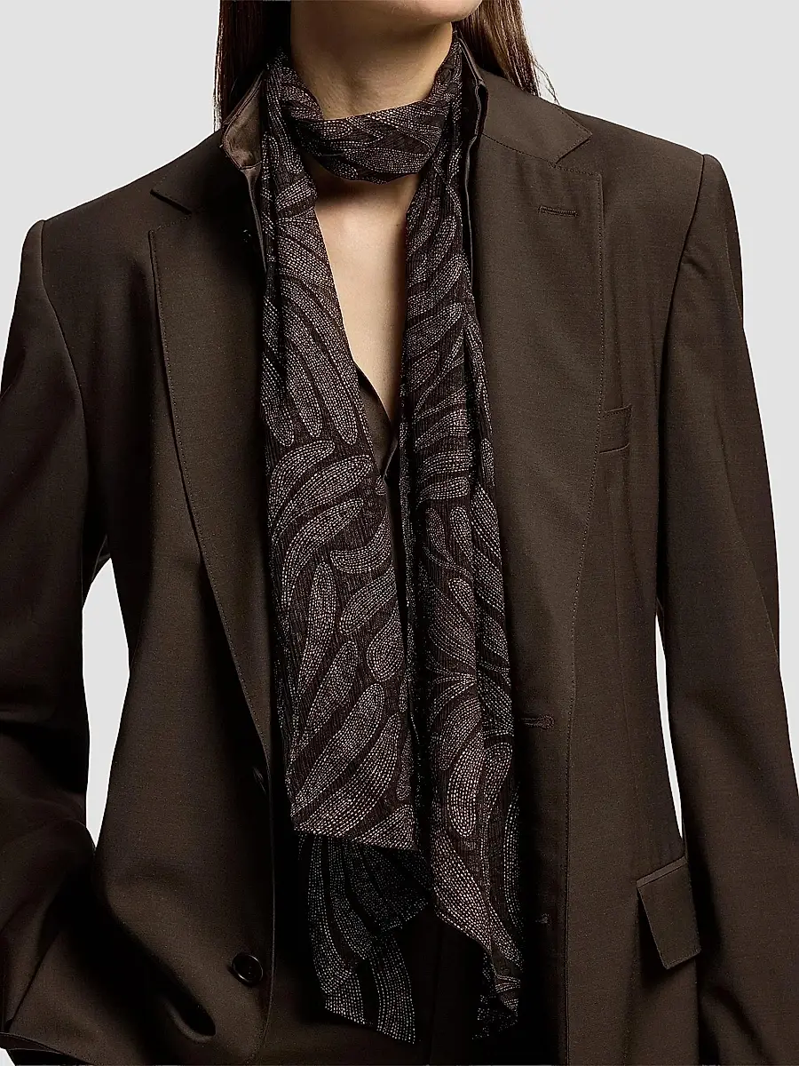 Ralph Lauren Women's Foiled Crinkle Chiffon Wrap Scarf | Thumbnail 3