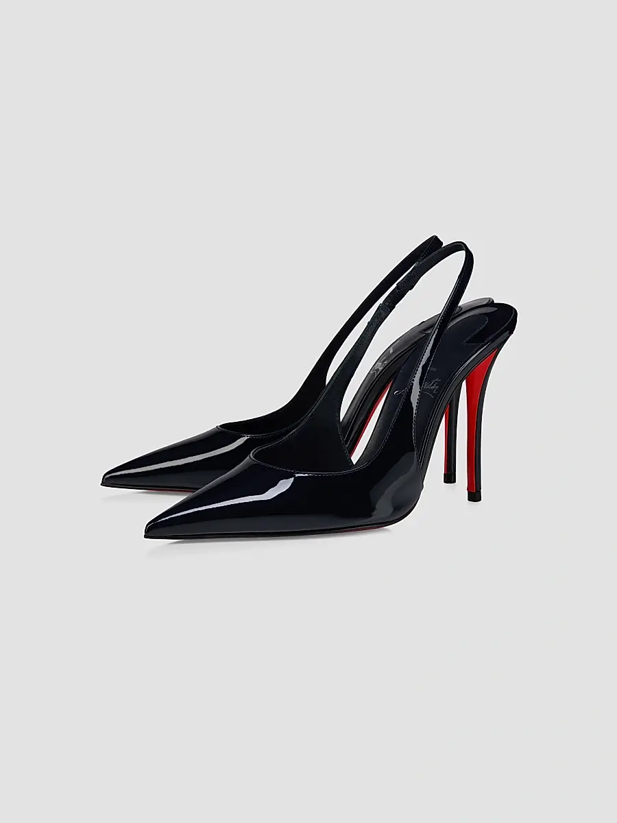 Christian Louboutin Women's Miss Z Patent Leather 100MM Sling Back Pumps | Thumbnail 2