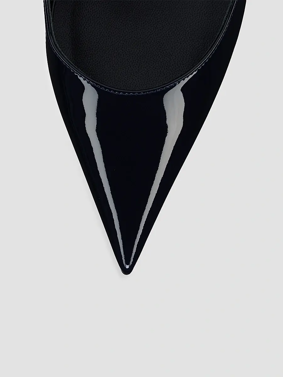 Christian Louboutin Women's Miss Z Patent Leather 100MM Sling Back Pumps | Thumbnail 4