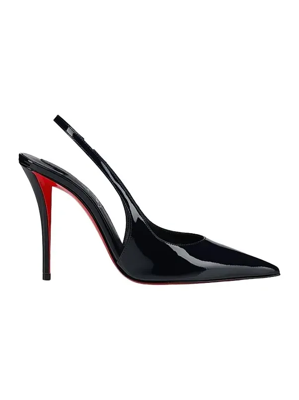 Christian Louboutin Women's Miss Z Patent Leather 100MM Sling Back Pumps