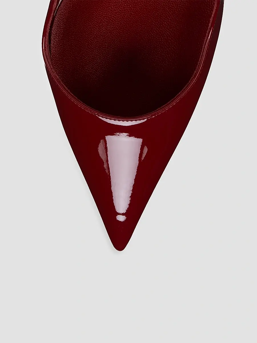 Christian Louboutin Women's Miss Z Patent Leather 100MM Sling Back Pumps | Thumbnail 4 Christian Louboutin Women's Miss Z Patent Leather 100MM Sling Back Pumps | Thumbnail 4