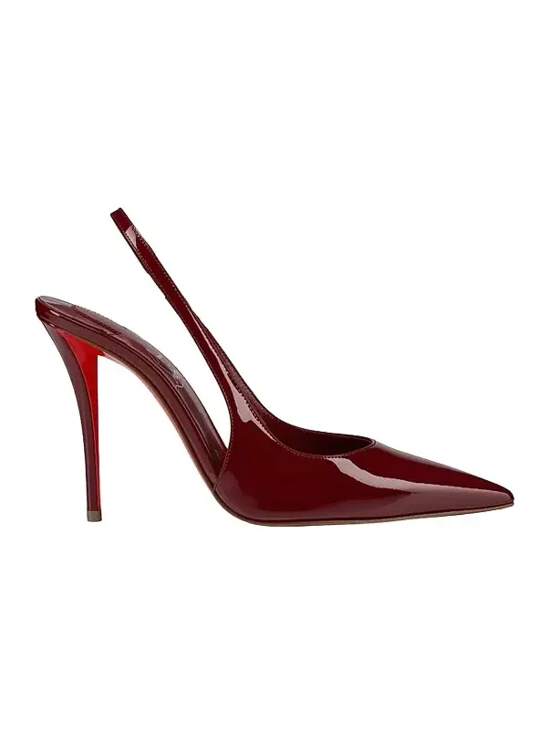 Christian Louboutin Women's Miss Z Patent Leather 100MM Sling Back Pumps