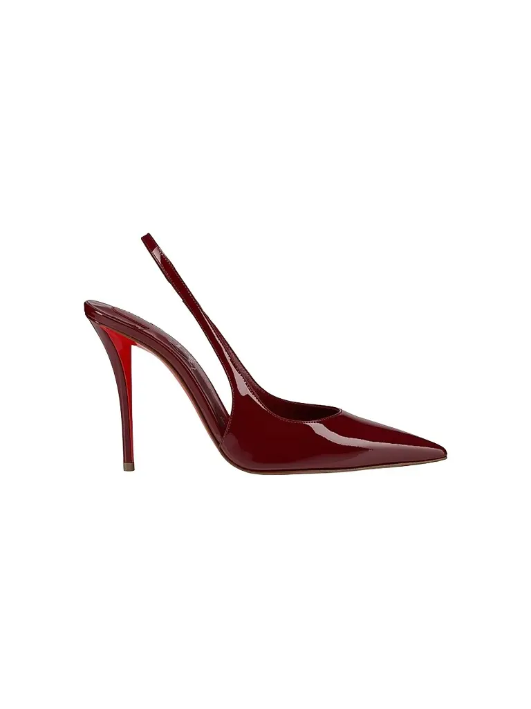 Christian Louboutin Women's Miss Z Patent Leather 100MM Sling Back Pumps | Image 1 Christian Louboutin Women's Miss Z Patent Leather 100MM Sling Back Pumps | Image 1