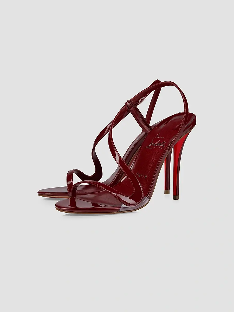 Christian Louboutin Women's Rosa Z Patent Leather 100MM Sandals | Thumbnail 2