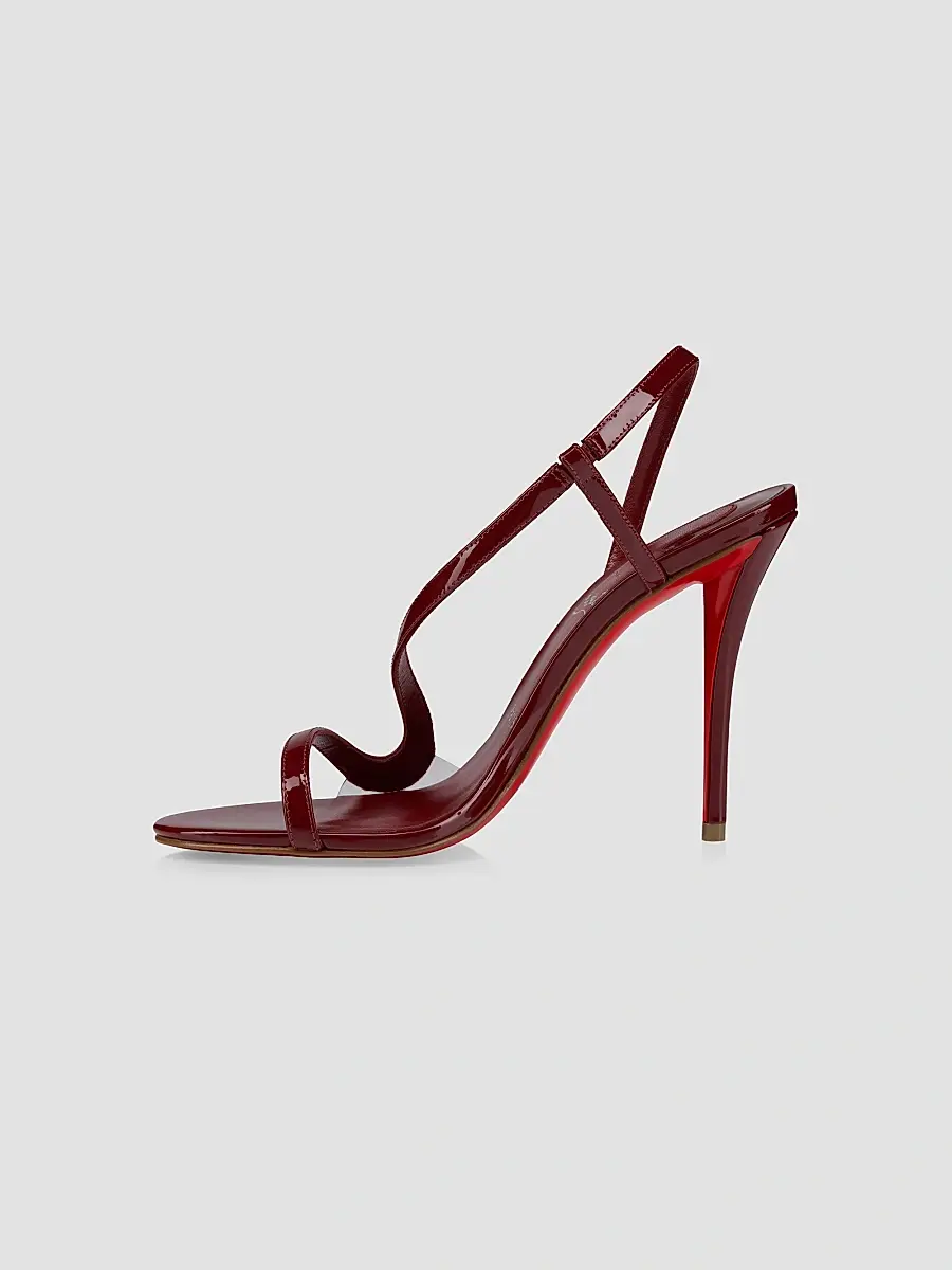 Christian Louboutin Women's Rosa Z Patent Leather 100MM Sandals | Thumbnail 4