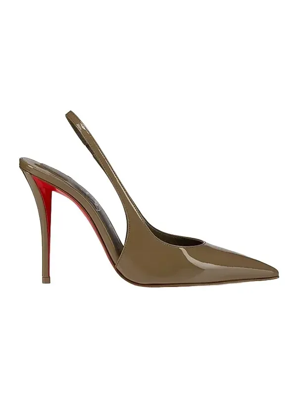 Christian Louboutin Women's Miss Z Patent Leather 100MM Sling Back Pumps