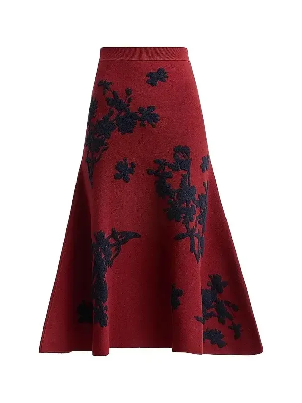 Erdem Women's Jacquard Knit Midi Skirt