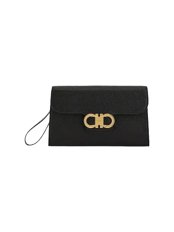 Women's Double Gancini Leather Clutch Women's Double Gancini Leather Clutch