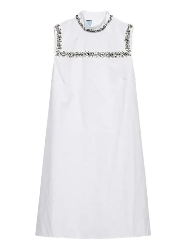 Women's Embroidered Old Reps Fabric Mini Dress