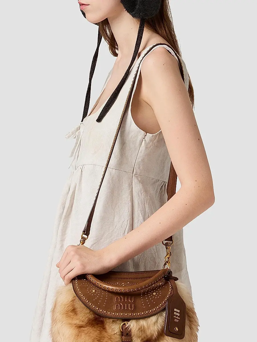 Miu Miu Women's Linen Mini Dress | Thumbnail 5 Miu Miu Women's Linen Mini Dress | Thumbnail 5