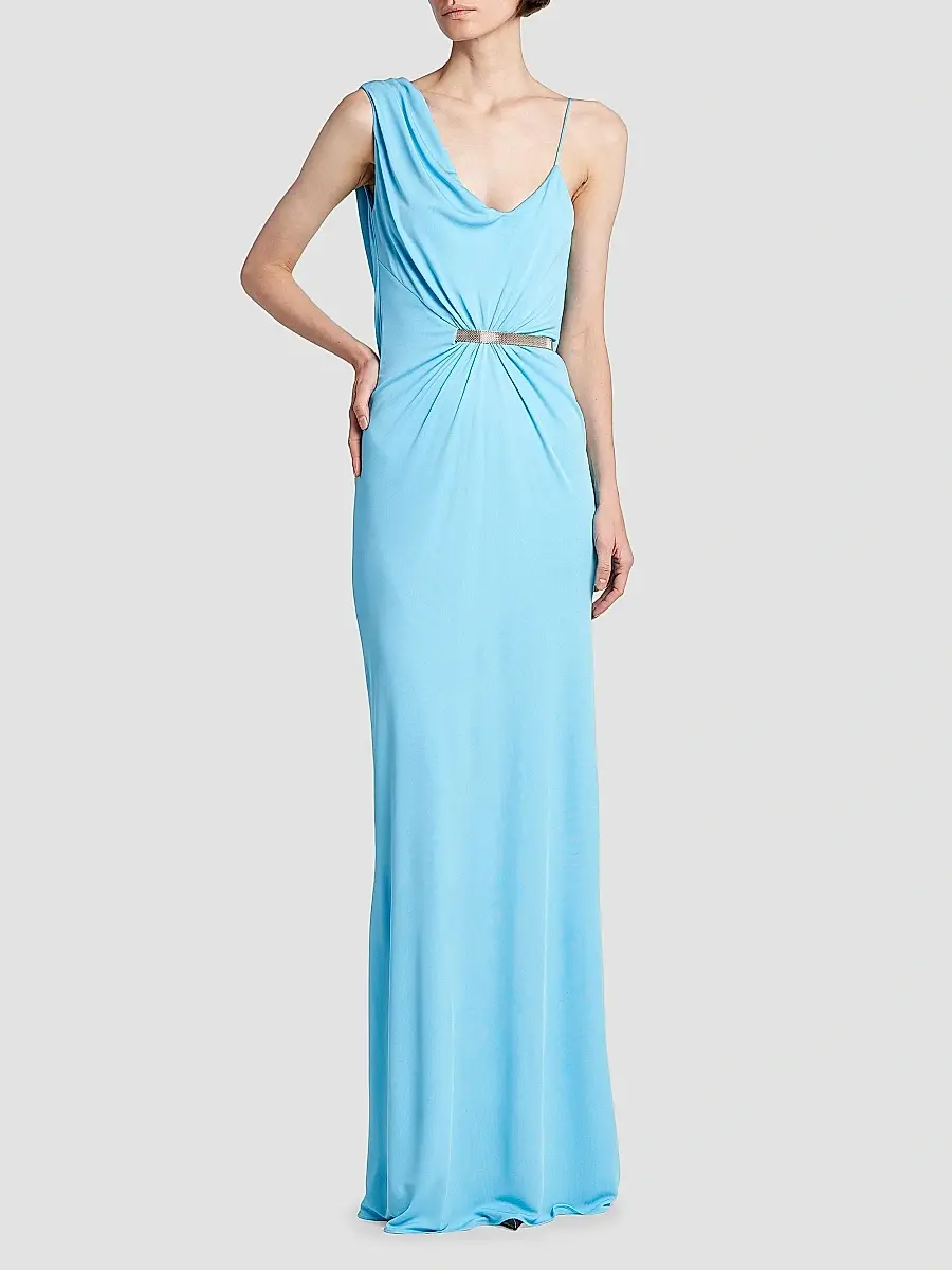 Tom Ford Women's Draped Hardware One-Shoulder Gown | Thumbnail 2 Tom Ford Women's Draped Hardware One-Shoulder Gown | Thumbnail 2