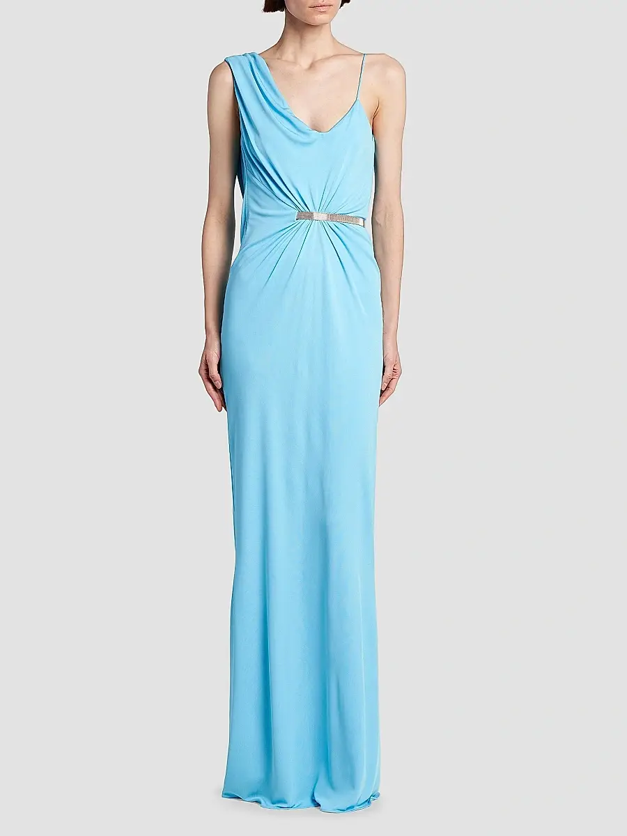 Tom Ford Women's Draped Hardware One-Shoulder Gown | Thumbnail 3 Tom Ford Women's Draped Hardware One-Shoulder Gown | Thumbnail 3