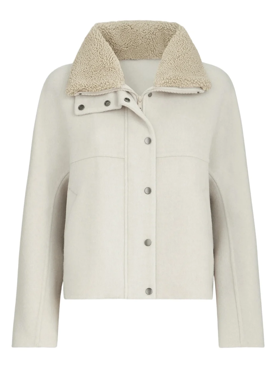 Women's Hand-Crafted Outerwear Jacket with Detachable Shearling Insert Women's Hand-Crafted Outerwear Jacket with Detachable Shearling Insert