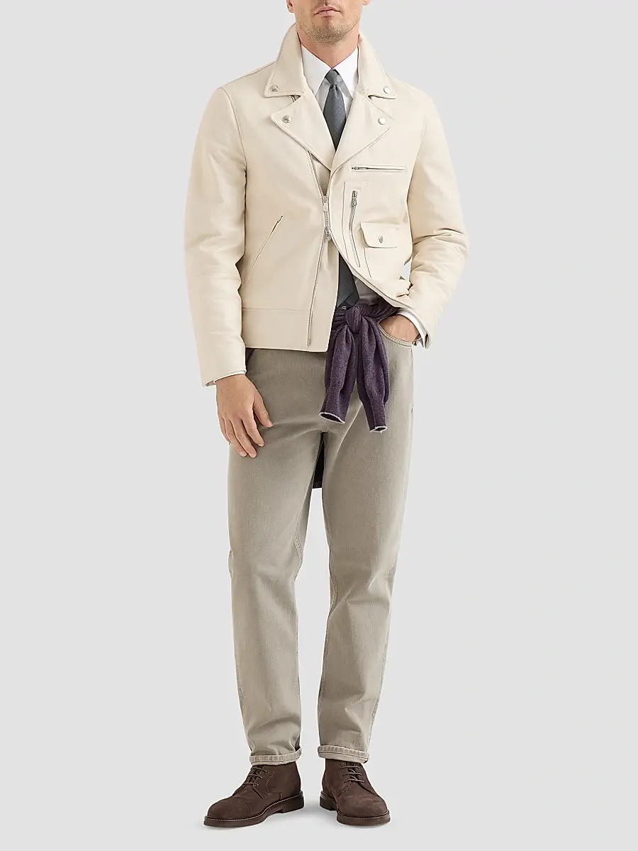 Brunello Cucinelli Men's Garment-Dyed Denim Iconic Fit Five-Pocket Jeans | Thumbnail 6 Brunello Cucinelli Men's Garment-Dyed Denim Iconic Fit Five-Pocket Jeans | Thumbnail 6