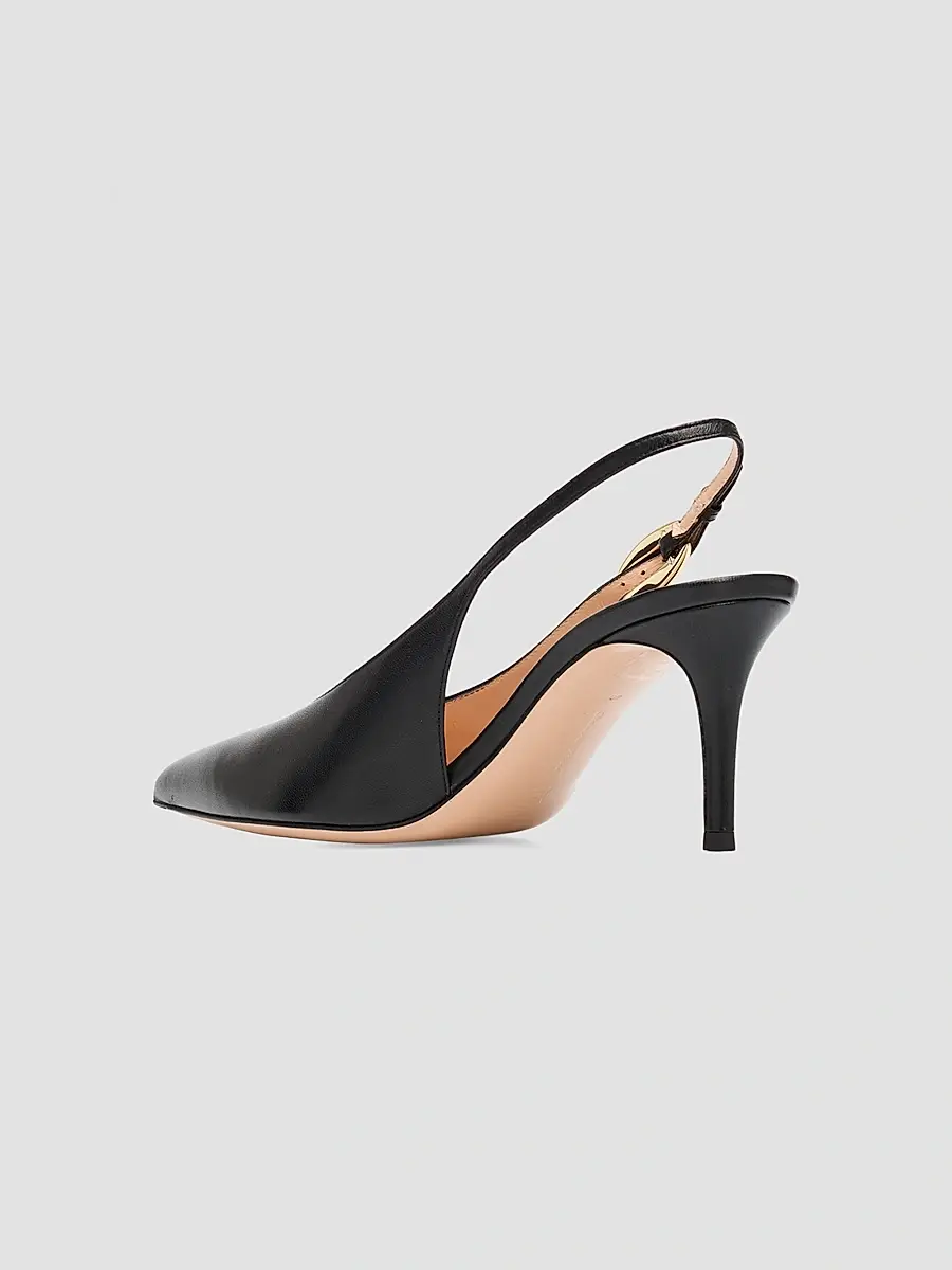 Gianvito Rossi Women's 70MM Leather Slingback Pumps | Thumbnail 3