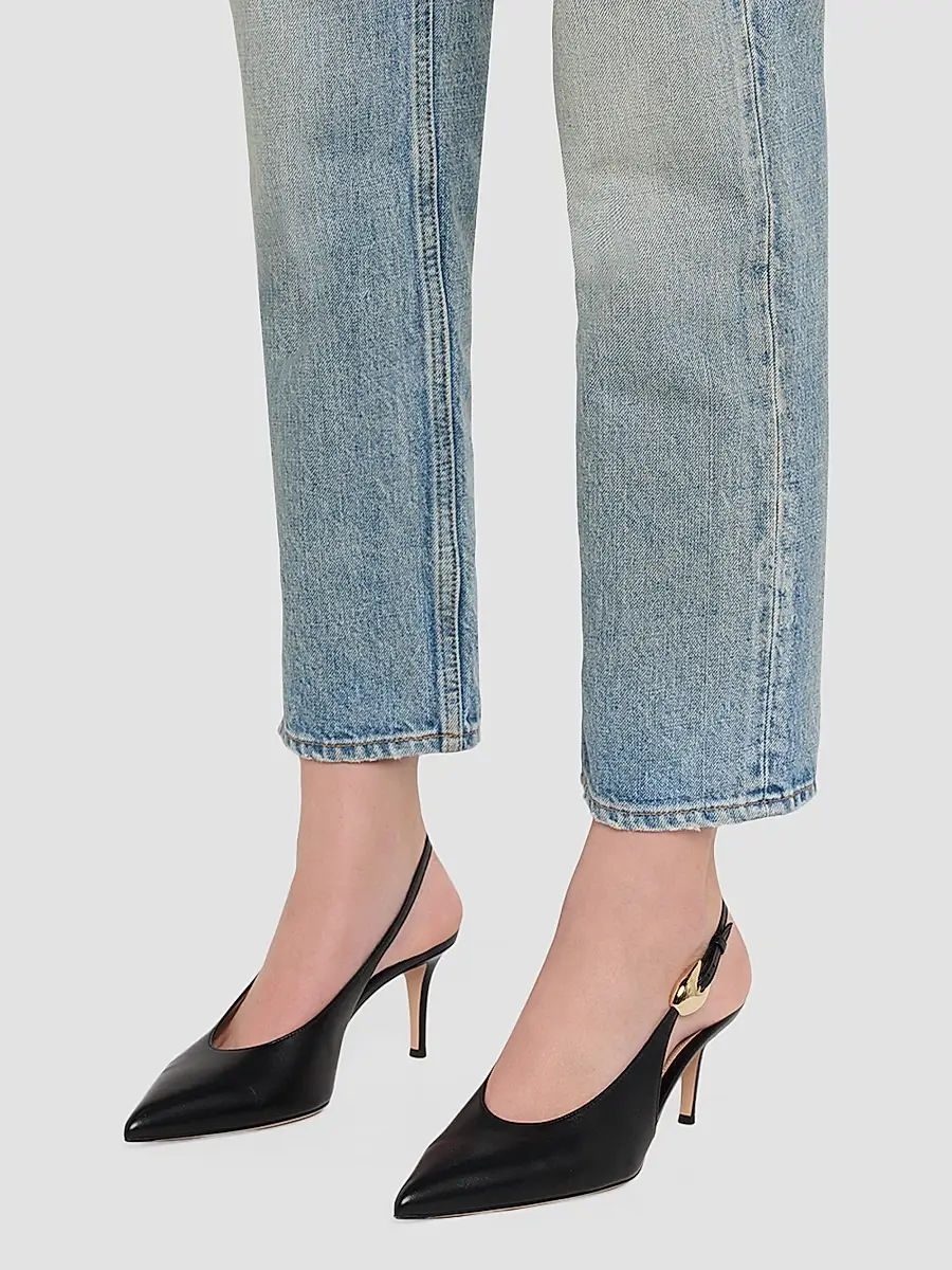 Gianvito Rossi Women's 70MM Leather Slingback Pumps | Thumbnail 6