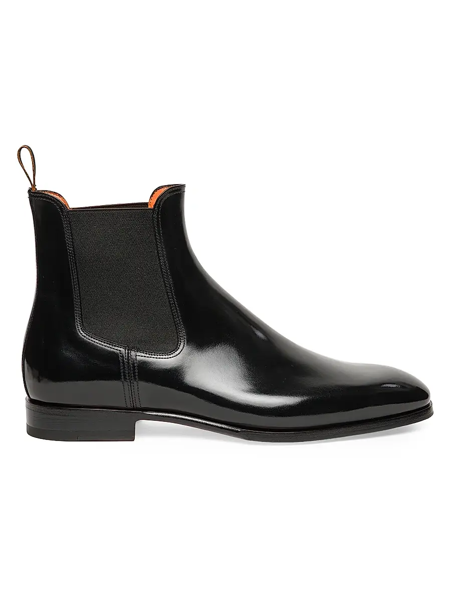 Santoni Men's Archer Leather Chelsea Boots - Black | Image 1 Santoni Men's Archer Leather Chelsea Boots - Black | Image 1