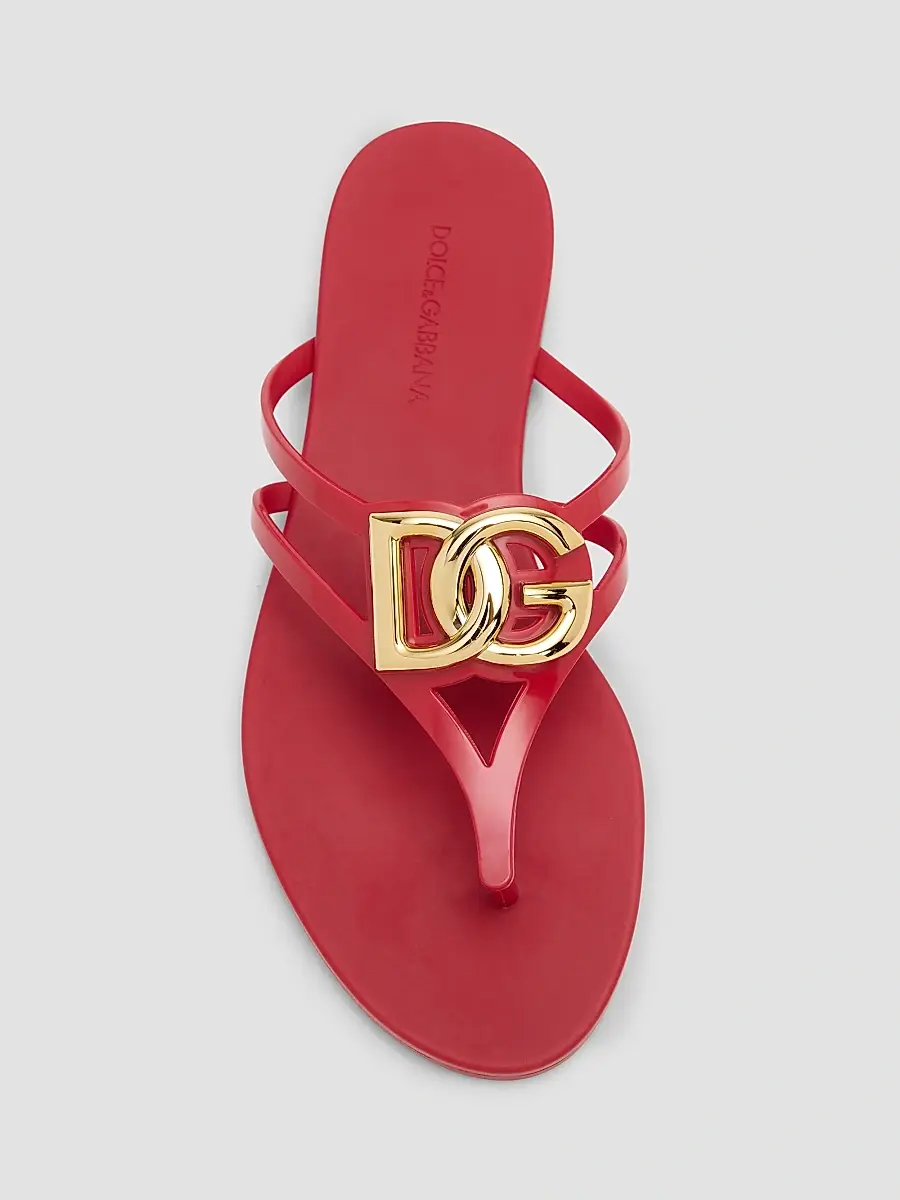 Dolce & Gabbana Women's Logo Jelly Sandals | Thumbnail 3 Dolce & Gabbana Women's Logo Jelly Sandals | Thumbnail 3