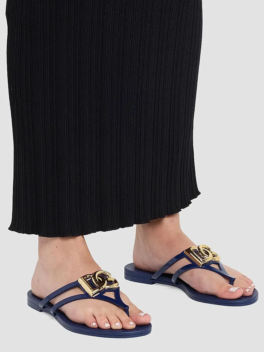 Dolce & Gabbana Women's Logo Jelly Sandals | Thumbnail 2 Dolce & Gabbana Women's Logo Jelly Sandals | Thumbnail 2
