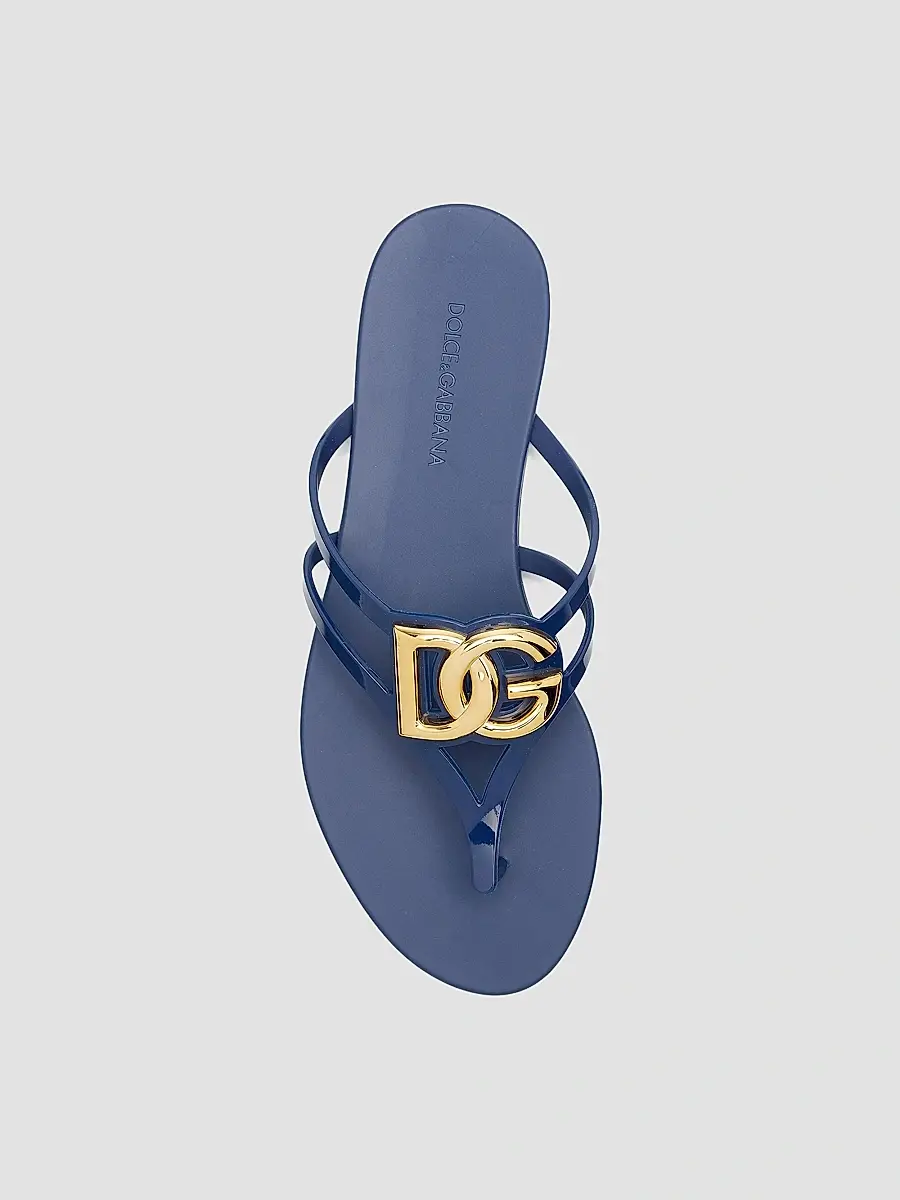 Dolce & Gabbana Women's Logo Jelly Sandals | Thumbnail 4 Dolce & Gabbana Women's Logo Jelly Sandals | Thumbnail 4