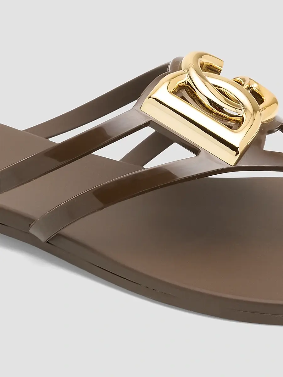 Dolce & Gabbana Women's Logo Jelly Sandals | Thumbnail 3 Dolce & Gabbana Women's Logo Jelly Sandals | Thumbnail 3