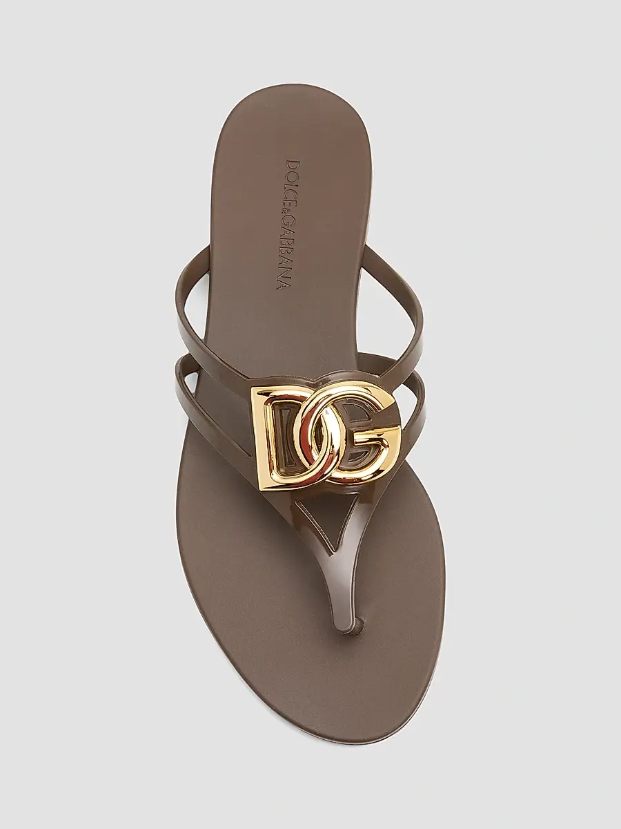 Dolce & Gabbana Women's Logo Jelly Sandals | Thumbnail 4 Dolce & Gabbana Women's Logo Jelly Sandals | Thumbnail 4
