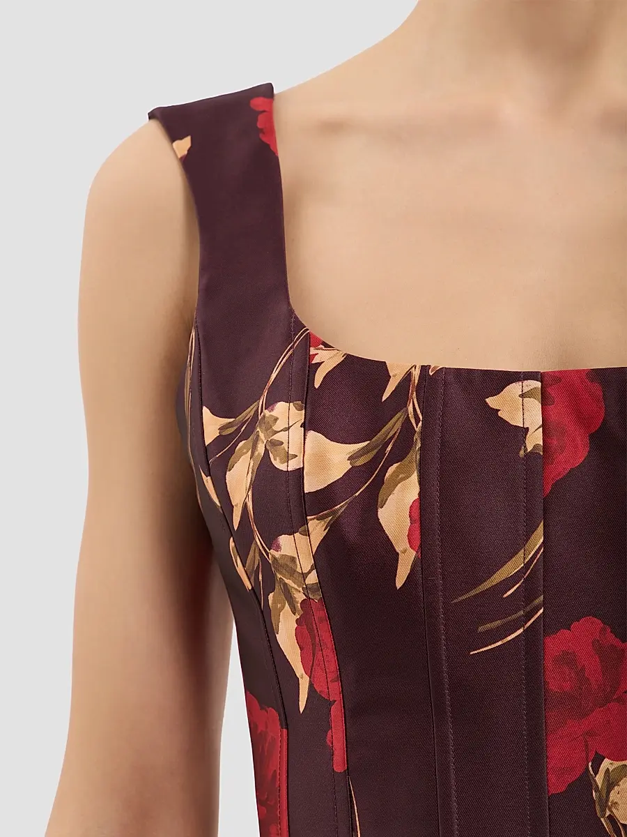 Rebecca Vallance Women's Melora Floral Twill Gown | Thumbnail 6 Rebecca Vallance Women's Melora Floral Twill Gown | Thumbnail 6