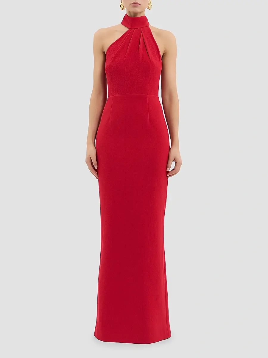 Rebecca Vallance Women's Raziel Crepe Column Gown | Thumbnail 2 Rebecca Vallance Women's Raziel Crepe Column Gown | Thumbnail 2