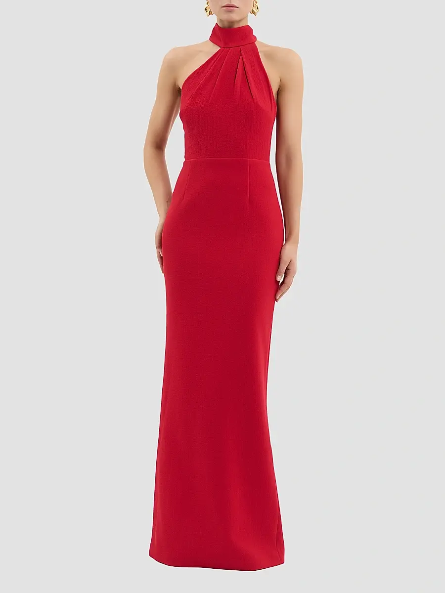 Rebecca Vallance Women's Raziel Crepe Column Gown | Thumbnail 3 Rebecca Vallance Women's Raziel Crepe Column Gown | Thumbnail 3
