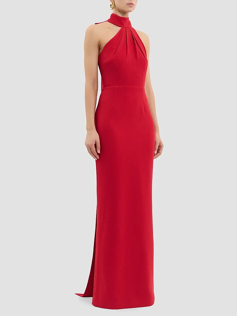 Rebecca Vallance Women's Raziel Crepe Column Gown | Thumbnail 4 Rebecca Vallance Women's Raziel Crepe Column Gown | Thumbnail 4