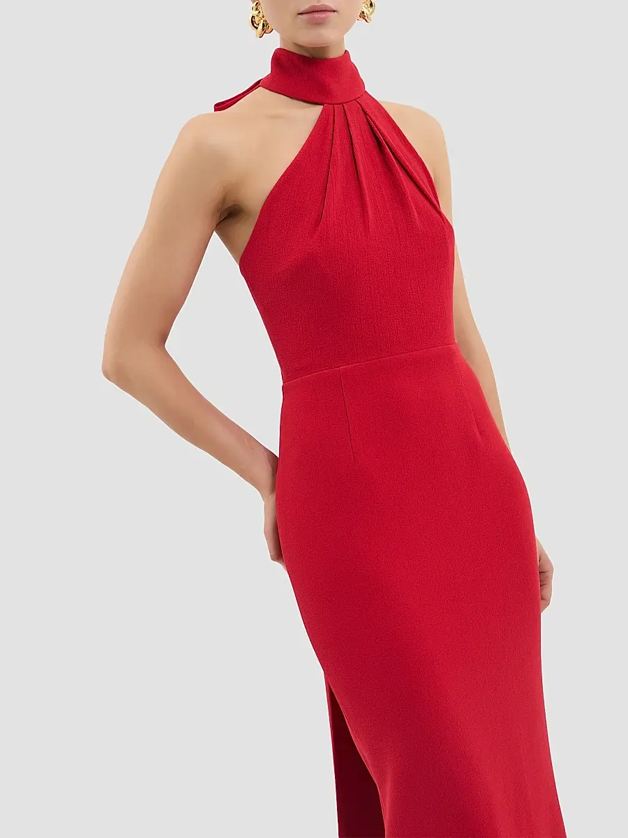 Rebecca Vallance Women's Raziel Crepe Column Gown | Thumbnail 5 Rebecca Vallance Women's Raziel Crepe Column Gown | Thumbnail 5