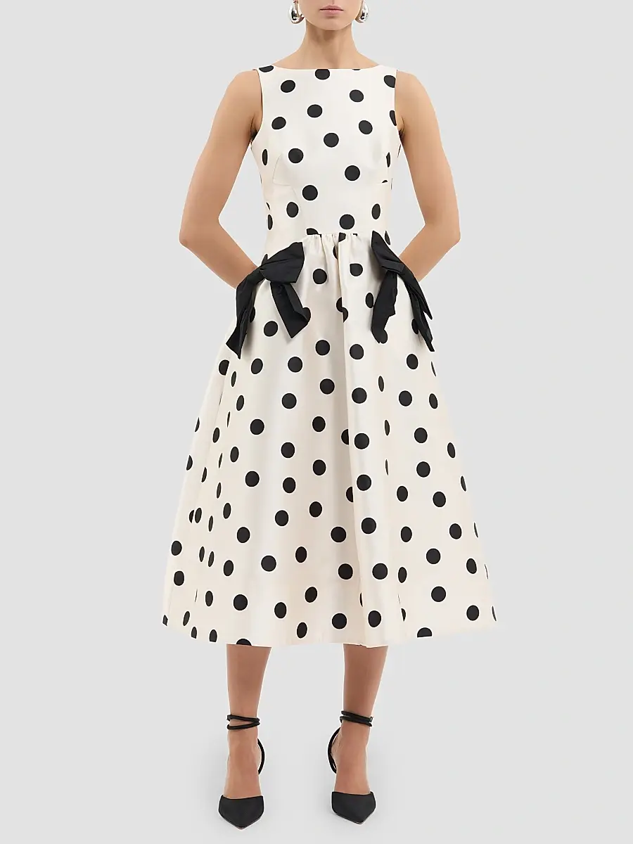 Rebecca Vallance Women's Bacio Polka Dot Midi Dress | Thumbnail 2 Rebecca Vallance Women's Bacio Polka Dot Midi Dress | Thumbnail 2