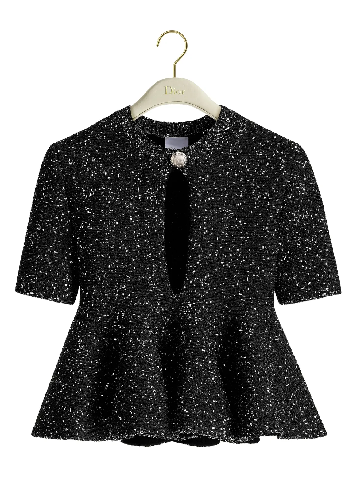 Short-Sleeved Peplum Sweater Short-Sleeved Peplum Sweater
