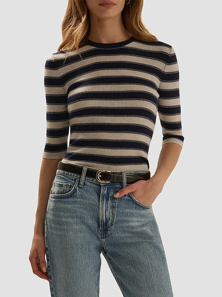 Favorite Daughter Women's The Amelia Striped Wool Top | Thumbnail 4 Favorite Daughter Women's The Amelia Striped Wool Top | Thumbnail 4