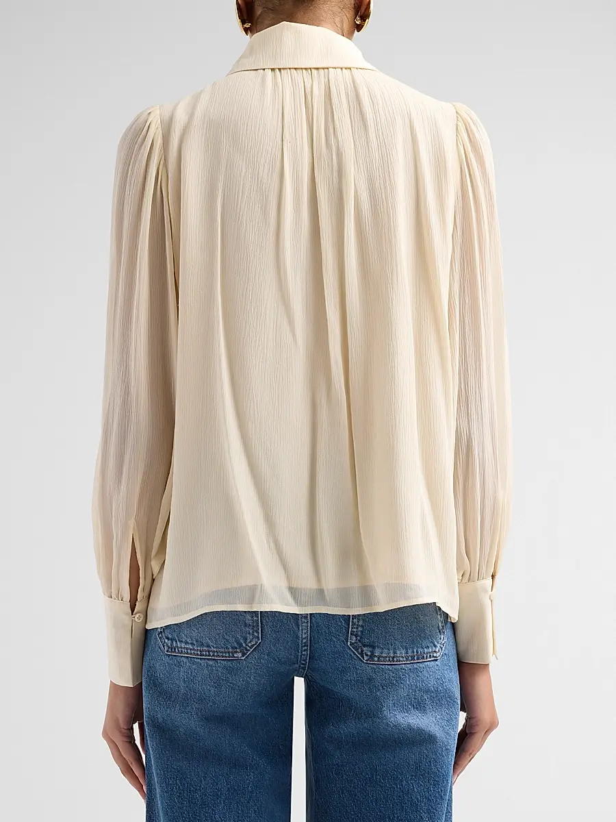 Ramy Brook Women's Claire Silk Ruffle Blouse | Thumbnail 3 Ramy Brook Women's Claire Silk Ruffle Blouse | Thumbnail 3