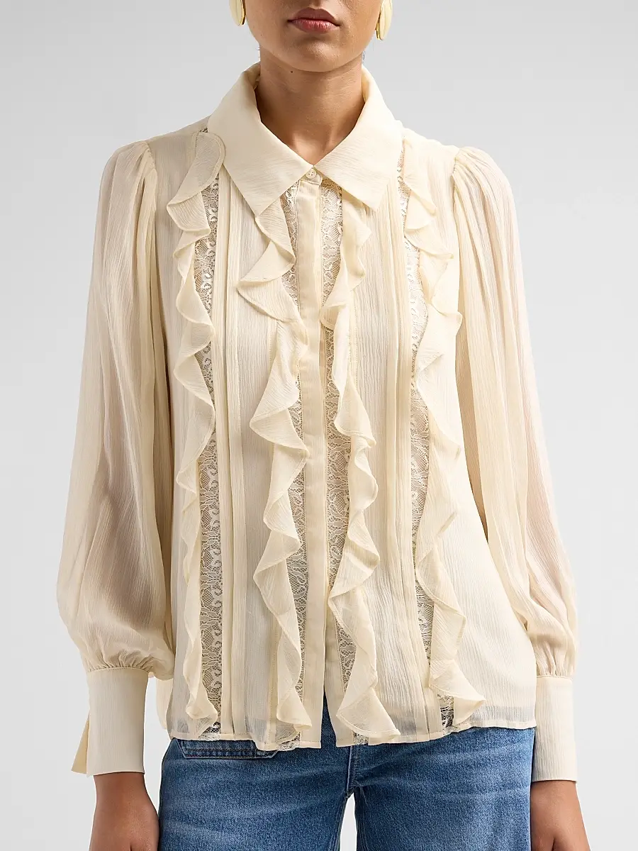 Ramy Brook Women's Claire Silk Ruffle Blouse | Thumbnail 5 Ramy Brook Women's Claire Silk Ruffle Blouse | Thumbnail 5